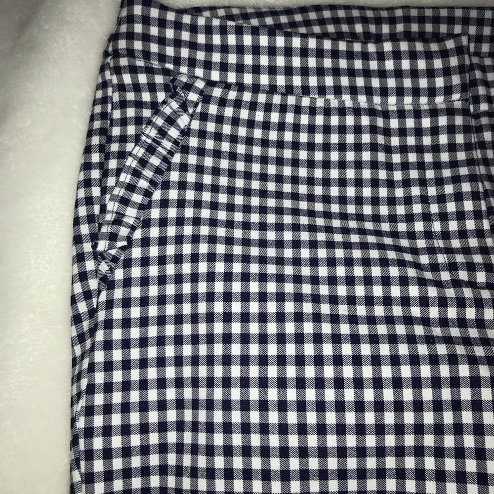 Cynthia Rowley cropped gingham pants size 12